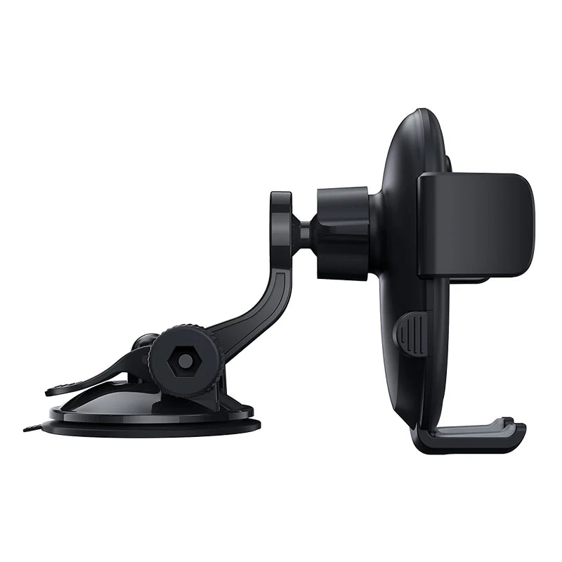 Side profile of Baseus UltraControl Lite car phone holder in black