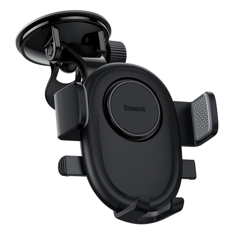 Black Baseus UltraControl Lite car phone mount fully assembled side view