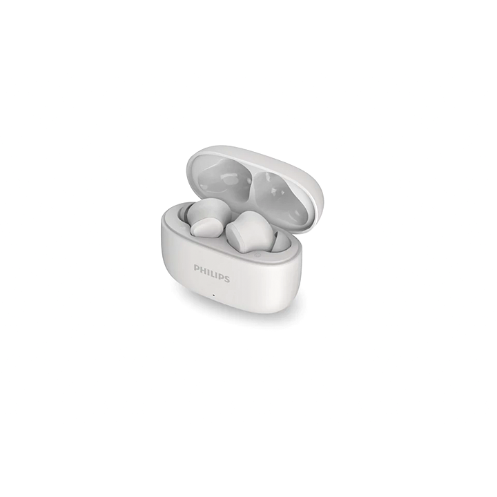 Philips 1000 Series True Wireless Earbuds inside the open charging case.