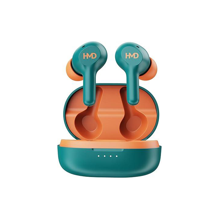 HMD DUB P50 Wireless Earbuds, Bluetooth 5.3, ENC Clear Calls, Low Latency Gaming, 25H Battery  Life, IPX4, Blue