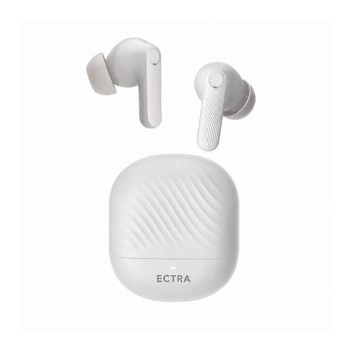 ECTRA Earbuds Free ANC True Wireless Earbuds, 60-Hour Playback,Transparency Mode, Dual-Mic ENC, IPX4,White