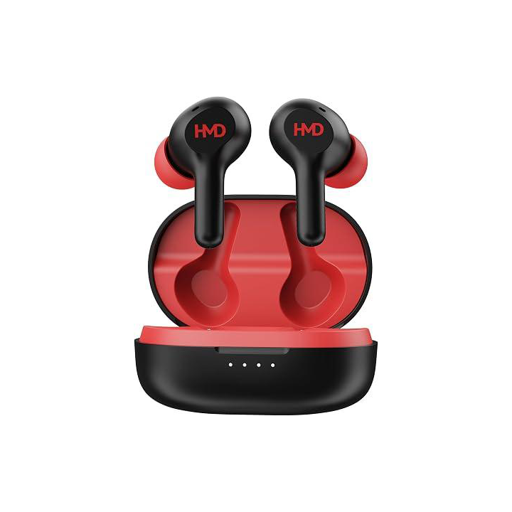 HMD DUB P50 Wireless Earbuds, Bluetooth 5.3, ENC Clear Calls, Low Latency Gaming, 25H Battery  Life, IPX4, Black