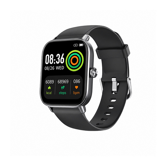 Amaya ASW-20 Smart Watch with Black Silicone Strap