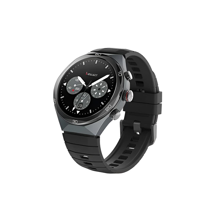 Kieslect Elite2 AI smartwatch in black featuring a premium LTPO AMOLED display with custom watch face