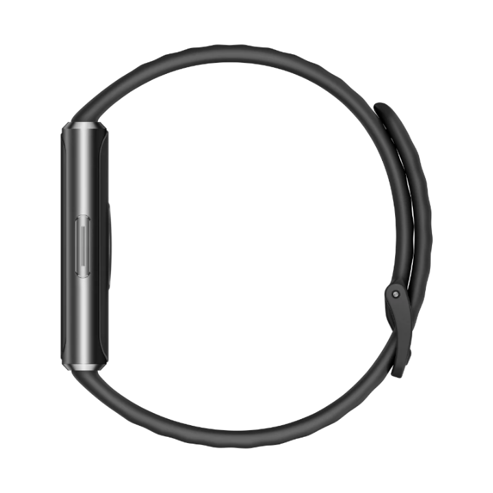 Side view of the Huawei Band 11 Pro smart tracker showcasing its ultra-slim 8.99 mm profile and tactile side button.