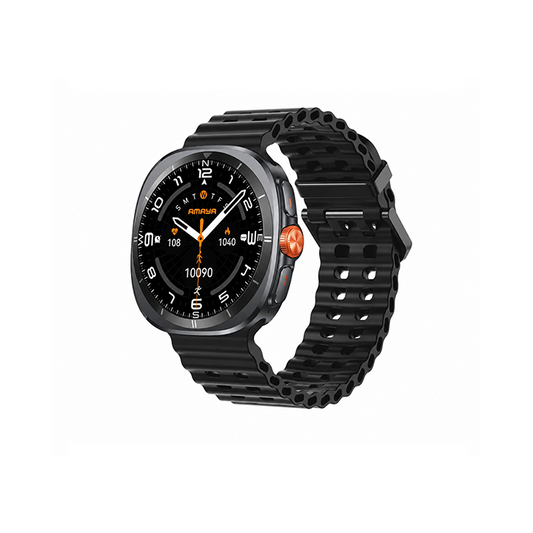 Amaya ASW-10 Smart Watch, 1.43" Super AMOLED Display, Bluetooth Calling, 100+ Sports Modes, IP68 Water Resistance, Black