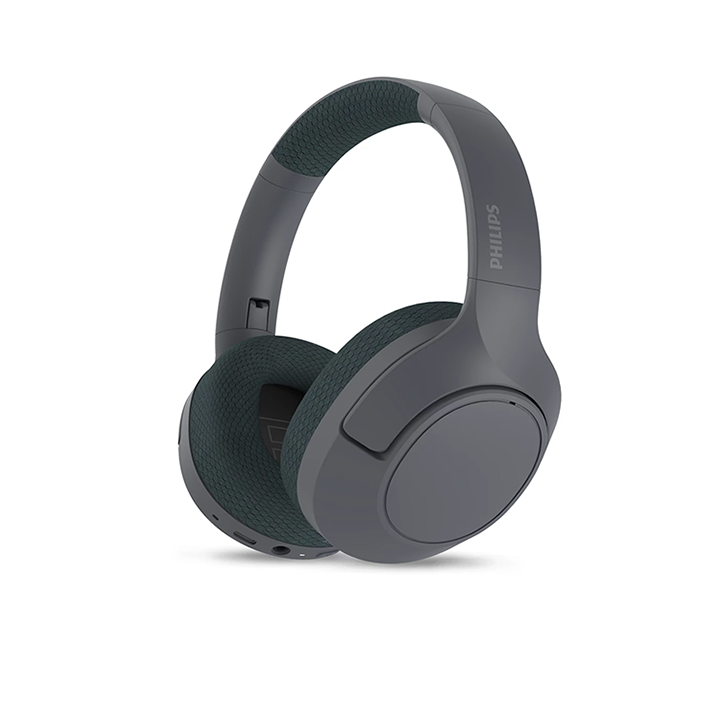 Philips TAH7508BK black wireless over-ear headphones with breathable fabric ear cushions