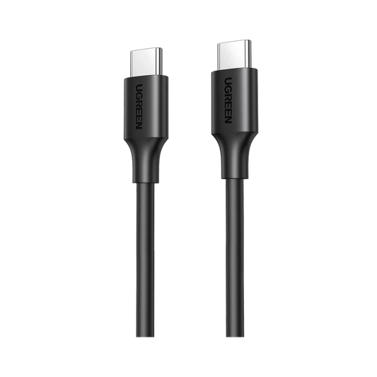 UGREEN black 60W USB-C to USB-C fast charging cable connectors