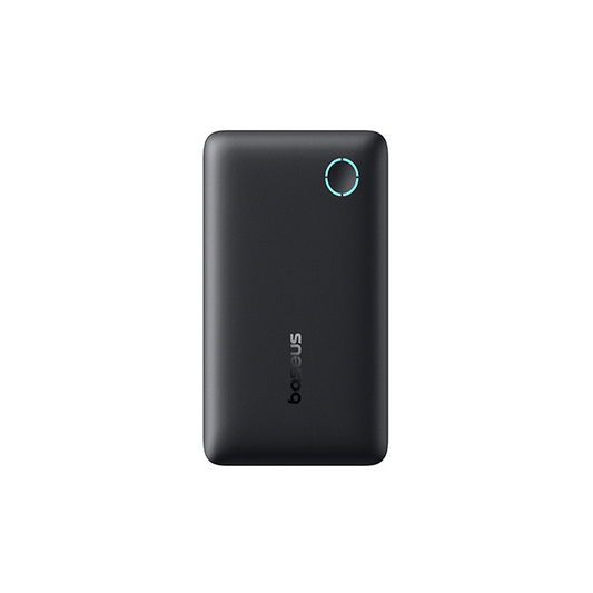 Front view of the flat Baseus EnerFill FP11 10000mAh power bank showcasing its clean minimalist design