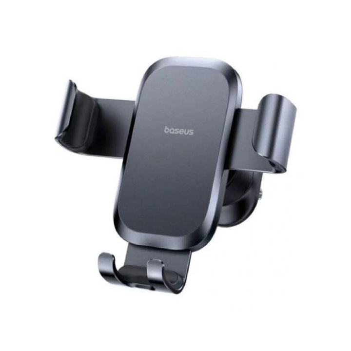 Baseus Metal Age Go black gravity car phone holder with air vent mount and 360 degree rotation