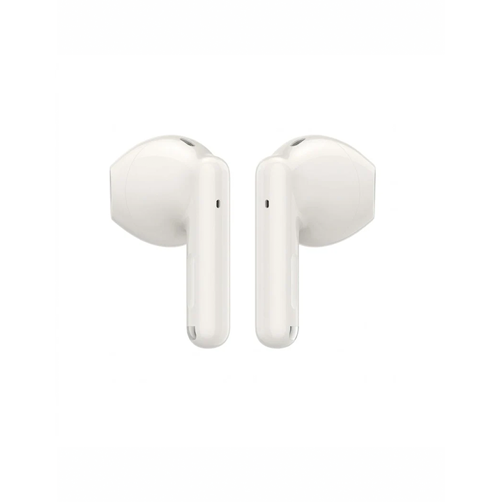S10 Half In-Ear Wireless Earbuds, 25H Battery, Noise Reduction, White