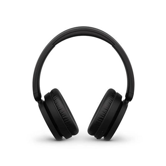 Front view of Philips 5000 Series TAH5209BK black wireless over ear headphones