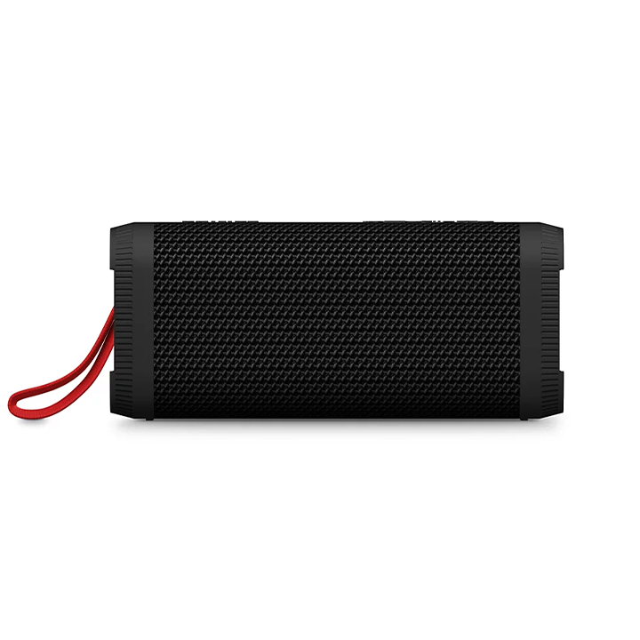 Full horizontal profile of Philips TAS2000B/00 portable Bluetooth speaker in black