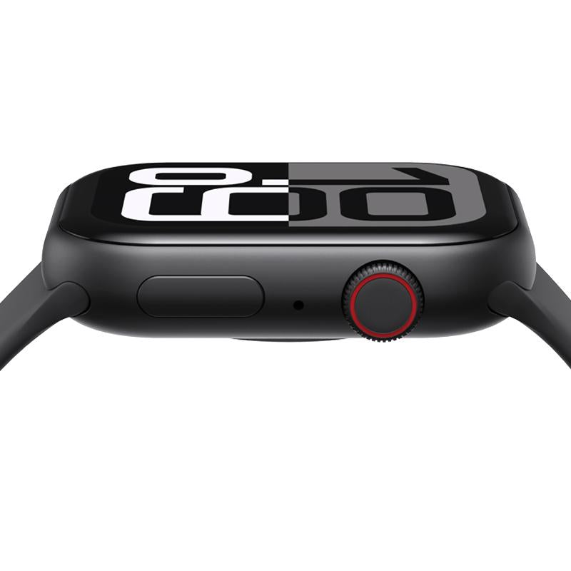USAMS ZB325 smartwatch slim black metallic body design