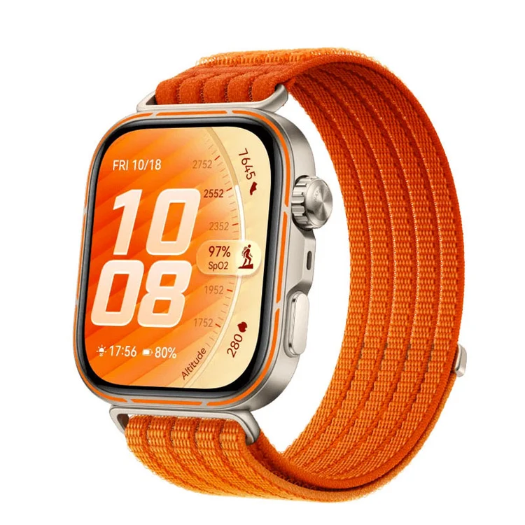 HUAWEI FIT 5 Pro Smart Watch, 1.92" AMOLED, Dual-Band GPS, Bluetooth Calling, 5 ATM, Orange + 3 Straps Gift, Random Colors