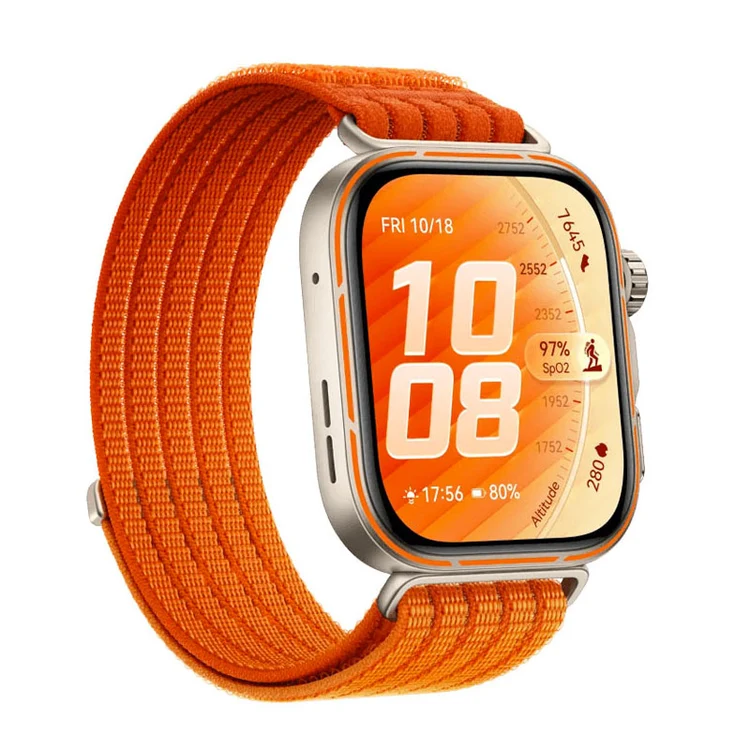 HUAWEI FIT 5 Pro Smart Watch, 1.92" AMOLED, Dual-Band GPS, Bluetooth Calling, 5 ATM, Orange + 3 Straps Gift, Random Colors