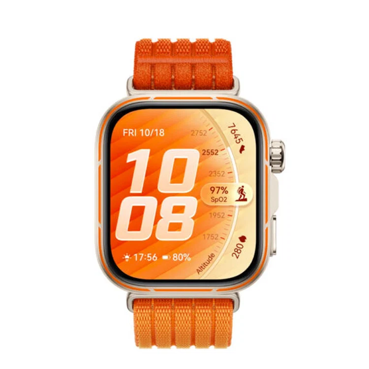 HUAWEI FIT 5 Pro Smart Watch, 1.92" AMOLED, Dual-Band GPS, Bluetooth Calling, 5 ATM, Orange + 3 Straps Gift, Random Colors