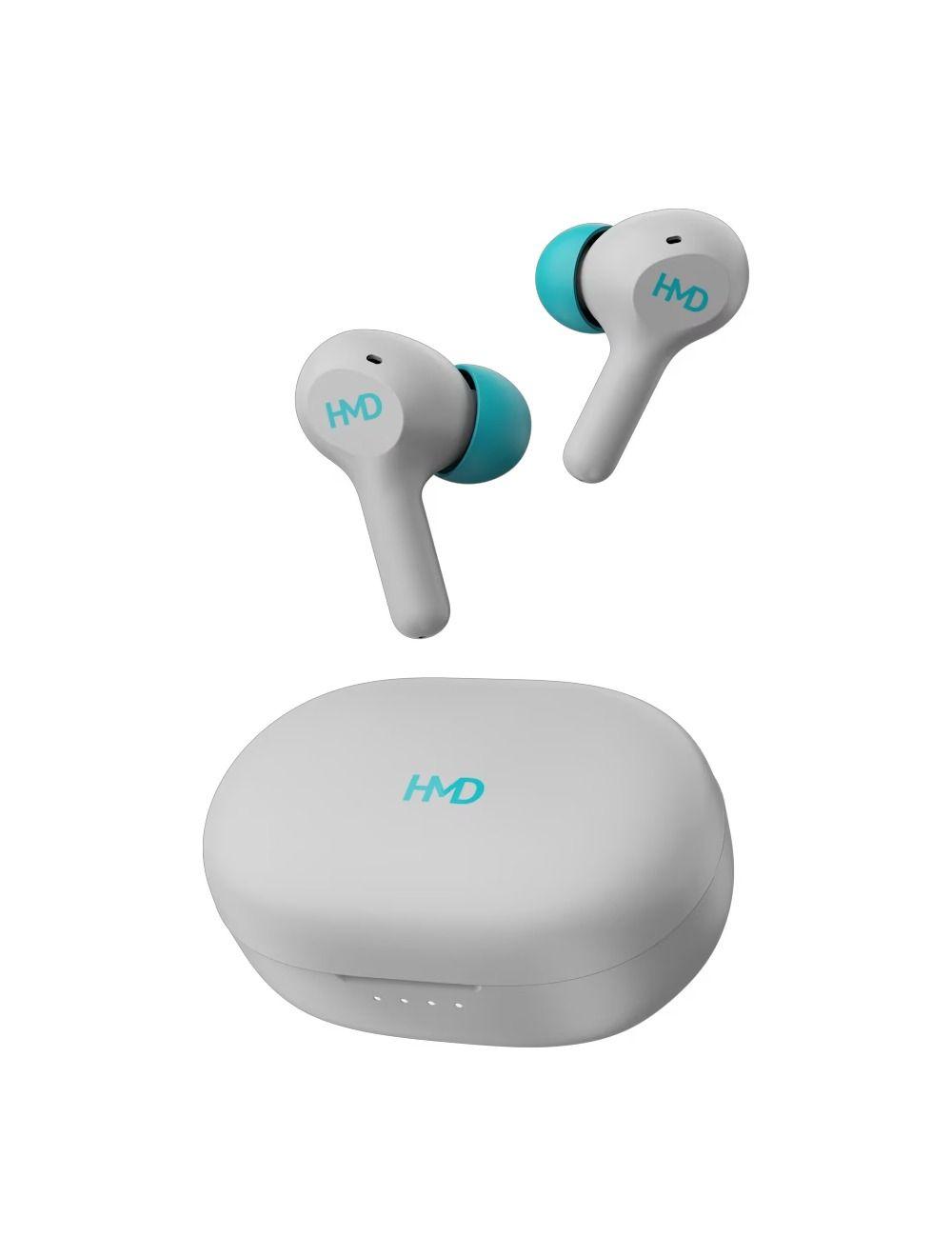 HMD DUB P50 Wireless Earbuds, Bluetooth 5.3, ENC Clear Calls, Low Latency Gaming, 25H Battery  Life, IPX4, White
