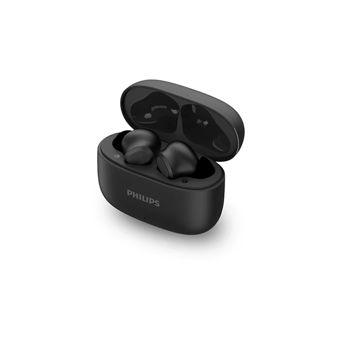 Philips 1000 Series True Wireless Earbuds inside the open charging case.